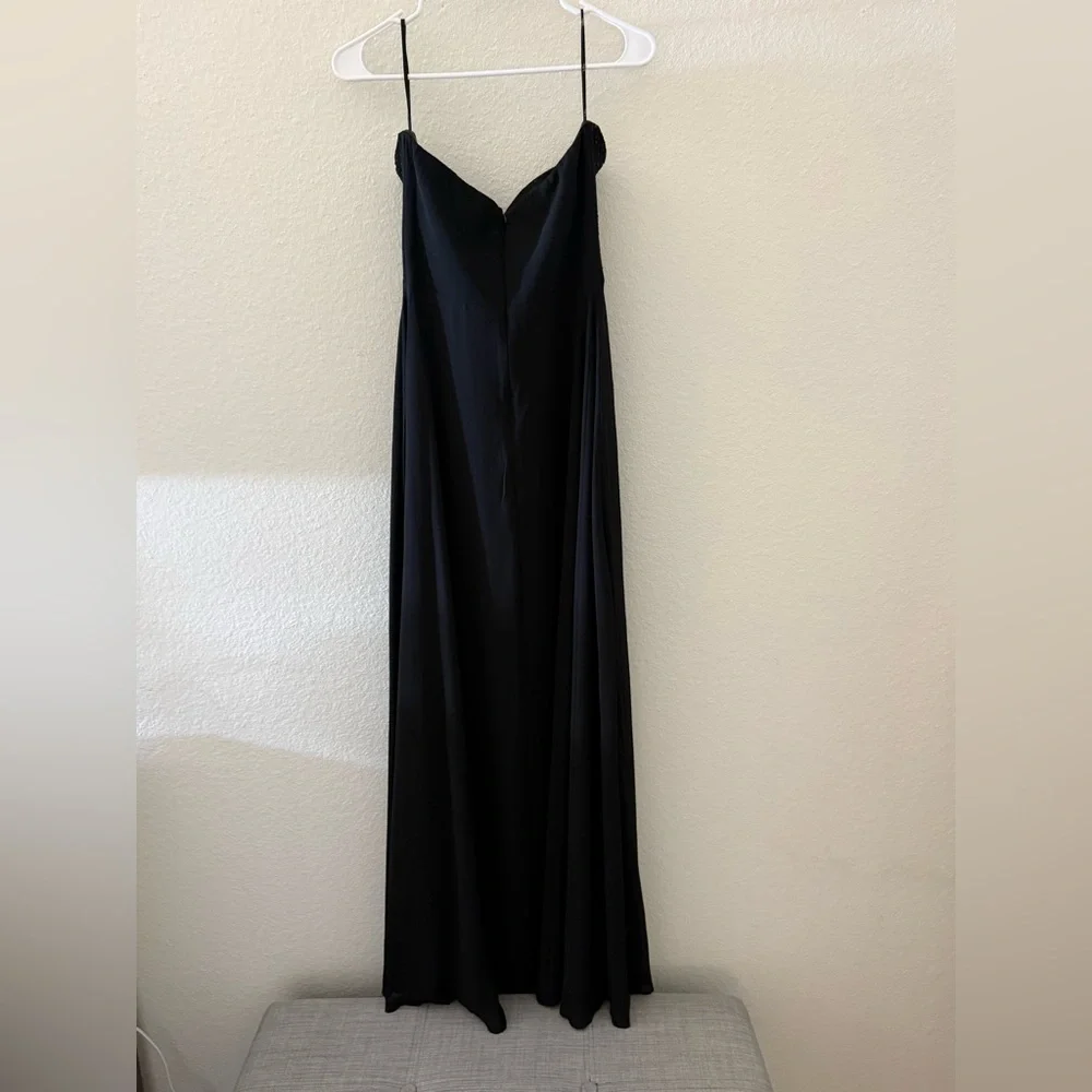 Lulus Remember This Moment Black Rhinestone Strapless Maxi Dress - Size S - Picture 4 of 6
